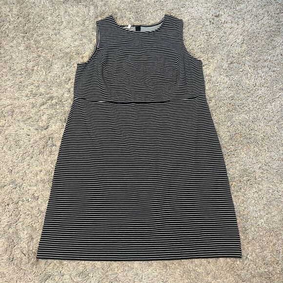 Talbots Black and White Striped Midi Dress - Picture 2 of 7